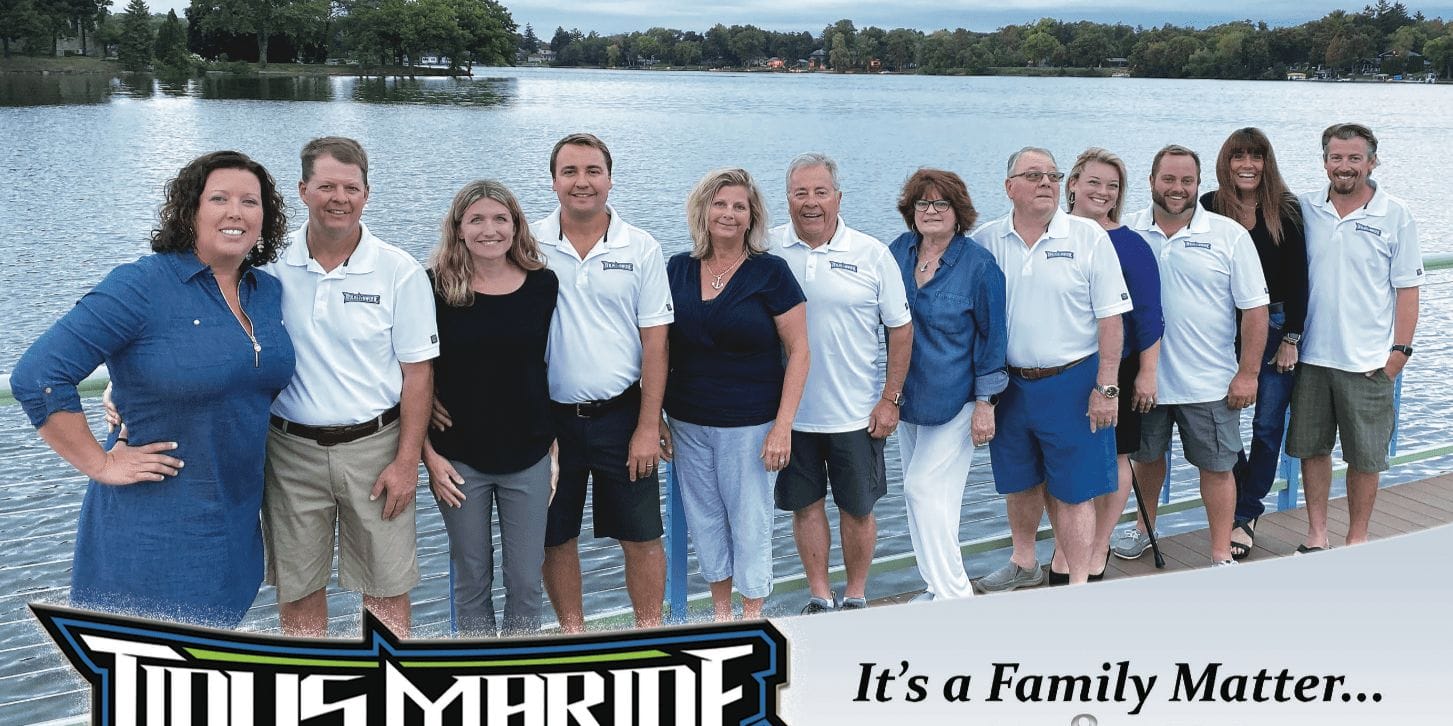 A group of people on a Supreme boat named Centurion.