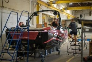 Supreme Boat being built in the factory